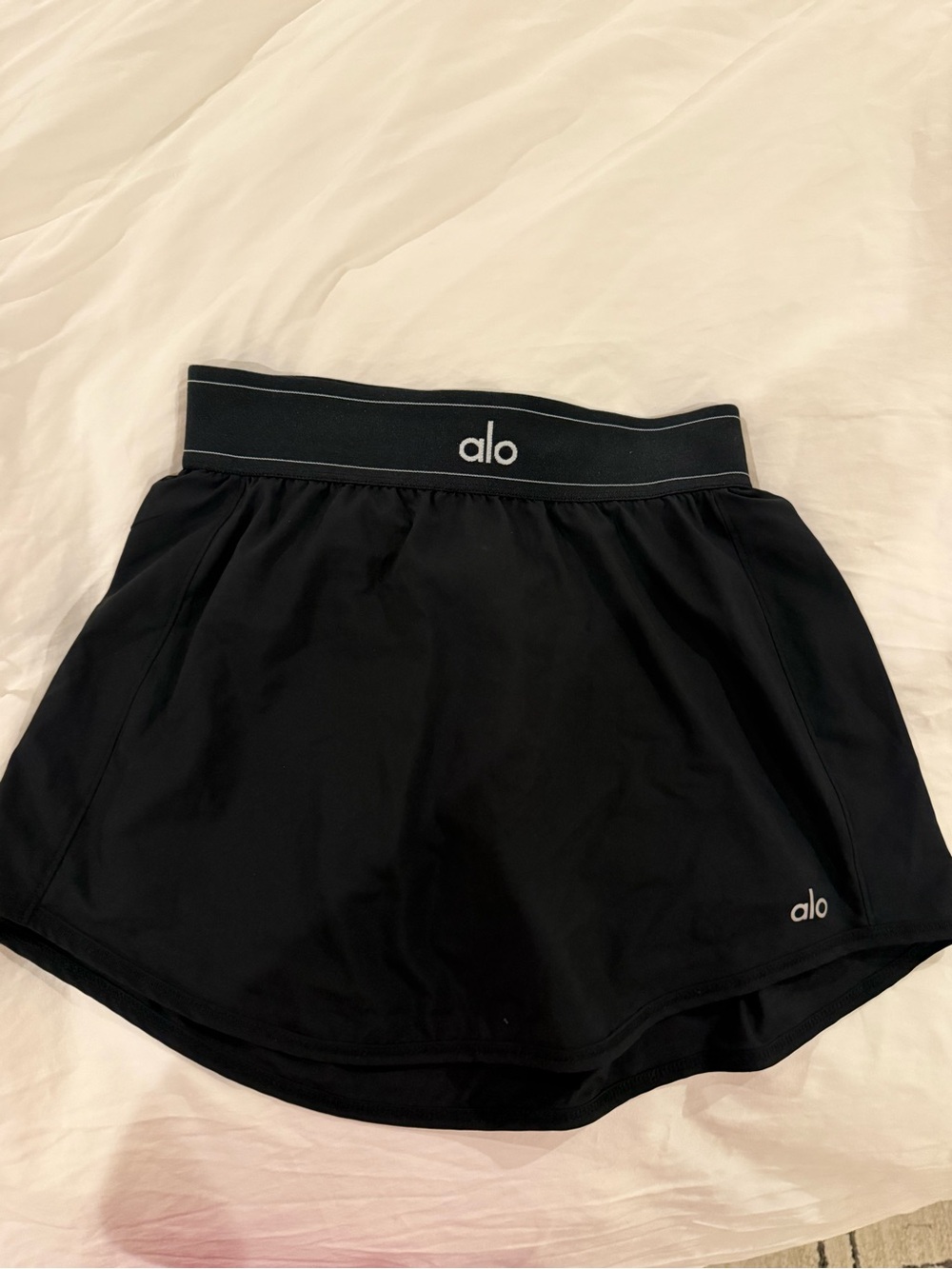 ALO Yoga Black Mini Skort with Branded Waistband
